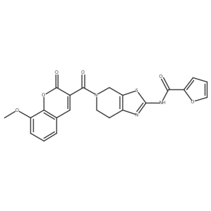 N-(5-(8-methoxy-2-oxo-2H-chromene-3-carbonyl)-4,5,6,7-tetrahydrothiazolo[5,4-c]pyridin-2-yl)furan-2-carboxamide Structure