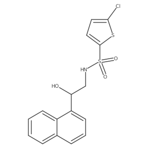 5-chloro-N-(2-hydroxy-2-(naphthalen-1-yl)ethyl)thiophene-2-sulfonamide结构式