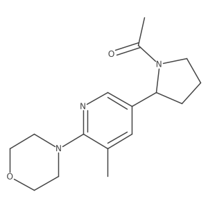 1-[2-(5-methyl-6-morpholino-3-pyridyl)pyrrolidin-1-yl]ethanone结构式
