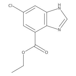 Ethyl 6-chloro-1H-benzo[d]imidazole-4-carboxylate结构式