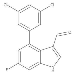 4-(3,5-Dichlorophenyl)-6-fluoro-1H-indole-3-carbaldehyde Structure