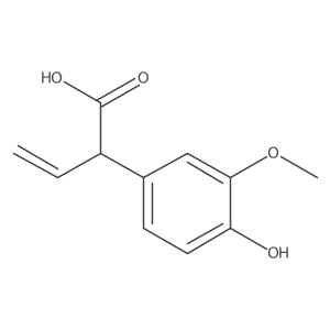 I+/--Ethenyl-4-hydroxy-3-methoxybenzeneacetic acid结构式