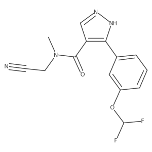 N-(cyanomethyl)-3-[3-(difluoromethoxy)phenyl]-N-methyl-1H-pyrazole-4-carboxamide结构式