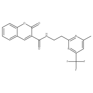 N-(2-(4-methyl-6-(trifluoromethyl)pyrimidin-2-yl)ethyl)-2-oxo-2H-chromene-3-carboxamide结构式