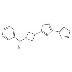 Pyridin-3-yl(3-(3-(thiophen-3-yl)-1,2,4-oxadiazol-5-yl)azetidin-1-yl)methanone Structure