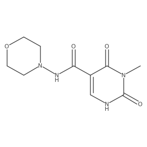 3-methyl-N-morpholino-2,4-dioxo-1,2,3,4-tetrahydropyrimidine-5-carboxamide结构式
