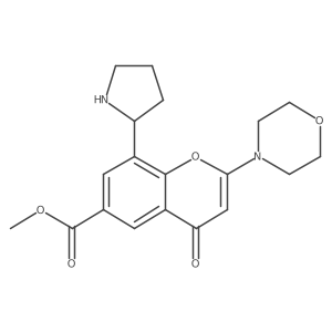 methyl 2-morpholino-4-oxo-8-(pyrrolidin-2-yl)-4H-chromene-6-carboxylate结构式
