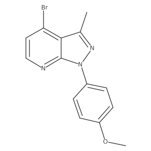 4-bromo-1-(4-methoxy-phenyl)-3-methyl-1H-pyrazolo[3,4-b]pyridine结构式