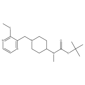 Tert-butyl methyl(1-((3-(methylthio)pyrazin-2-yl)methyl)piperidin-4-yl)carbamate Structure