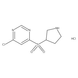 (R)-4-chloro-6-(pyrrolidin-3-ylsulfonyl)pyrimidine hydrochloride结构式