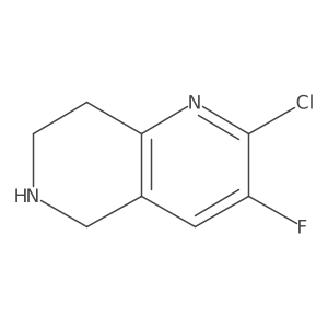 2-Chloro-3-fluoro-5,6,7,8-tetrahydro-1,6-naphthyridine结构式