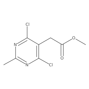 Methyl 2-(4,6-dichloro-2-methylpyrimidin-5-yl)acetate结构式