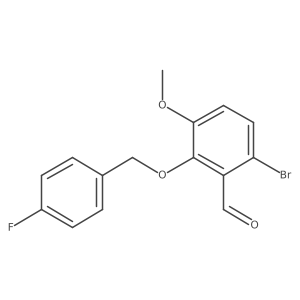 6-Bromo-2-((4-fluorobenzyl)oxy)-3-methoxybenzaldehyde Structure