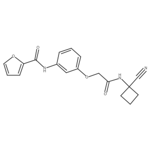 N-(3-{[(1-cyanocyclobutyl)carbamoyl]methoxy}phenyl)furan-2-carboxamide结构式