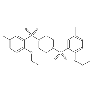 1,4-Bis(2-ethoxy-5-methylbenzenesulfonyl)piperazine Structure
