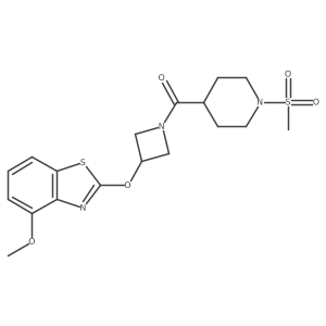 (3-((4-Methoxybenzo[d]thiazol-2-yl)oxy)azetidin-1-yl)(1-(methylsulfonyl)piperidin-4-yl)methanone Structure