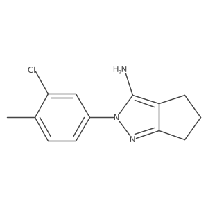 2-(3-chloro-4-methylphenyl)-2H,4H,5H,6H-cyclopenta[c]pyrazol-3-amine结构式