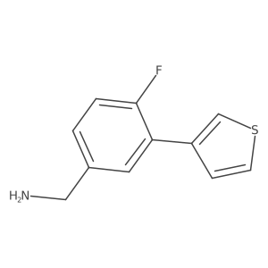 (4-Fluoro-3-(thiophen-3-yl)phenyl)methanamine Structure