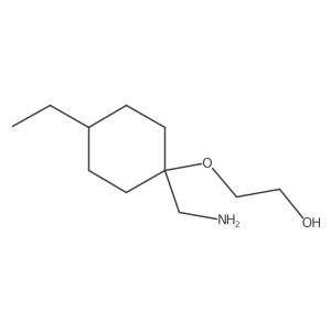 2-{[1-(Aminomethyl)-4-ethylcyclohexyl]oxy}ethan-1-ol Structure