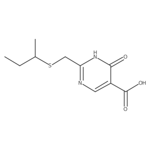 2-((Sec-butylthio)methyl)-6-oxo-1,6-dihydropyrimidine-5-carboxylic acid结构式