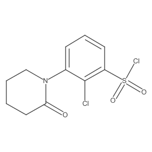 2-Chloro-3-(2-oxopiperidin-1-YL)benzene-1-sulfonyl chloride结构式