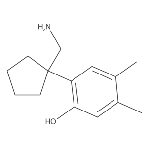 2-[1-(Aminomethyl)cyclopentyl]-4,5-dimethylphenol Structure