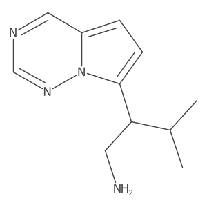 3-Methyl-2-(pyrrolo[2,1-f][1,2,4]triazin-7-yl)butan-1-amine Structure