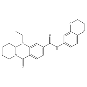 N-(2,3-dihydro-1,4-benzodioxin-6-yl)-5-ethyl-11-oxo-5,6,7,8,9,11-hexahydro-5aH-pyrido[2,1-b]quinazoline-3-carboxamide Structure