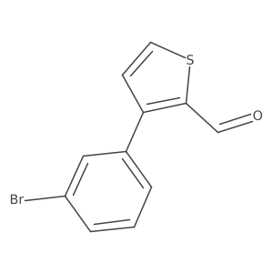 3-(3-Bromophenyl)thiophene-2-carbaldehyde结构式