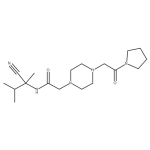 N-(2-Cyano-3-methylbutan-2-yl)-2-[4-(2-oxo-2-pyrrolidin-1-ylethyl)piperazin-1-yl]acetamide Structure