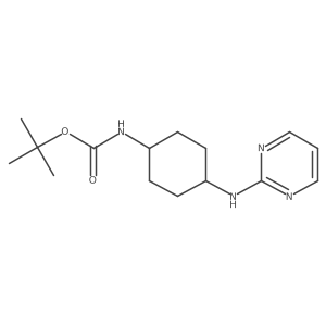 (1R*,4R*)-tert-Butyl N-[4-(pyrimidin-2-ylamino)cyclohexyl]carbamate Structure