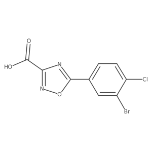 5-(3-Bromo-4-chlorophenyl)-1,2,4-oxadiazole-3-carboxylic acid结构式