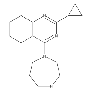 2-Cyclopropyl-4-(1,4-diazepan-1-yl)-5,6,7,8-tetrahydroquinazoline结构式