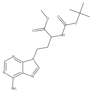 (S)-Methyl 4-(6-amino-9H-purin-9-yl)-2-((tert-butoxycarbonyl)amino)butanoate Structure
