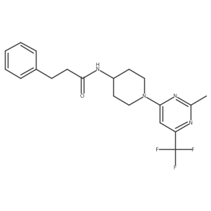 N-{1-[2-methyl-6-(trifluoromethyl)pyrimidin-4-yl]piperidin-4-yl}-3-phenylpropanamide结构式