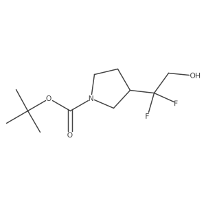 Tert-butyl 3-(1,1-difluoro-2-hydroxyethyl)pyrrolidine-1-carboxylate结构式