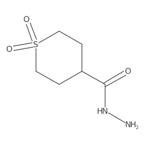 Tetrahydro-2H-thiopyran-4-carbohydrazide 1,1-dioxide结构式