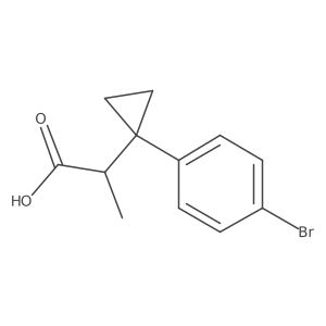 2-[1-(4-Bromophenyl)cyclopropyl]propanoic acid Structure