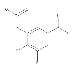 2,3-Difluoro-5-(difluoromethyl)phenylacetic acid结构式
