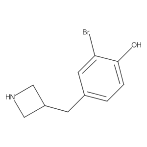 4-[(Azetidin-3-yl)methyl]-2-bromophenol结构式