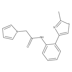 N-(2-(2-methylthiazol-4-yl)phenyl)-2-(1H-pyrrol-1-yl)acetamide结构式