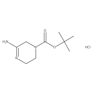 tert-butyl 6-amino-3,5-dihydro-2H-pyrazine-4-carboxylate;hydrochloride结构式