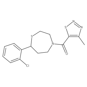 (7-(2-Chlorophenyl)-1,4-thiazepan-4-yl)(4-methyl-1,2,3-thiadiazol-5-yl)methanone Structure