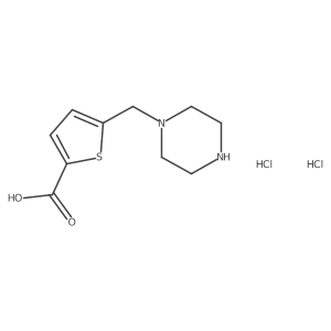 5-(Piperazin-1-ylmethyl)thiophene-2-carboxylic acid dihydrochloride Structure