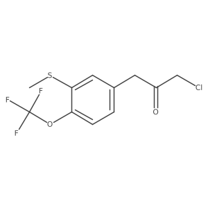 1-Chloro-3-(3-(methylthio)-4-(trifluoromethoxy)phenyl)propan-2-one结构式
