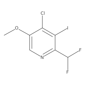 4-Chloro-2-(difluoromethyl)-3-iodo-5-methoxypyridine Structure