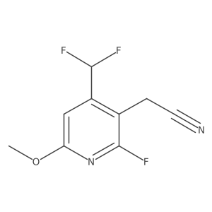 2-(4-(Difluoromethyl)-2-fluoro-6-methoxypyridin-3-yl)acetonitrile Structure