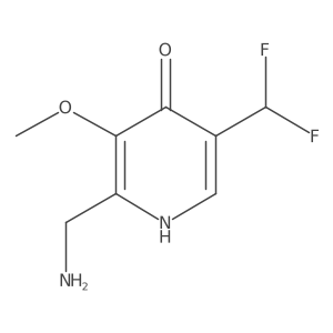 2-(Aminomethyl)-5-(difluoromethyl)-4-hydroxy-3-methoxypyridine Structure