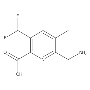 2-(Aminomethyl)-5-(difluoromethyl)-3-methylpyridine-6-carboxylic acid Structure