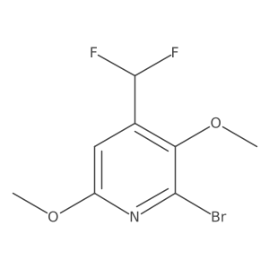 2-Bromo-4-(difluoromethyl)-3,6-dimethoxypyridine Structure